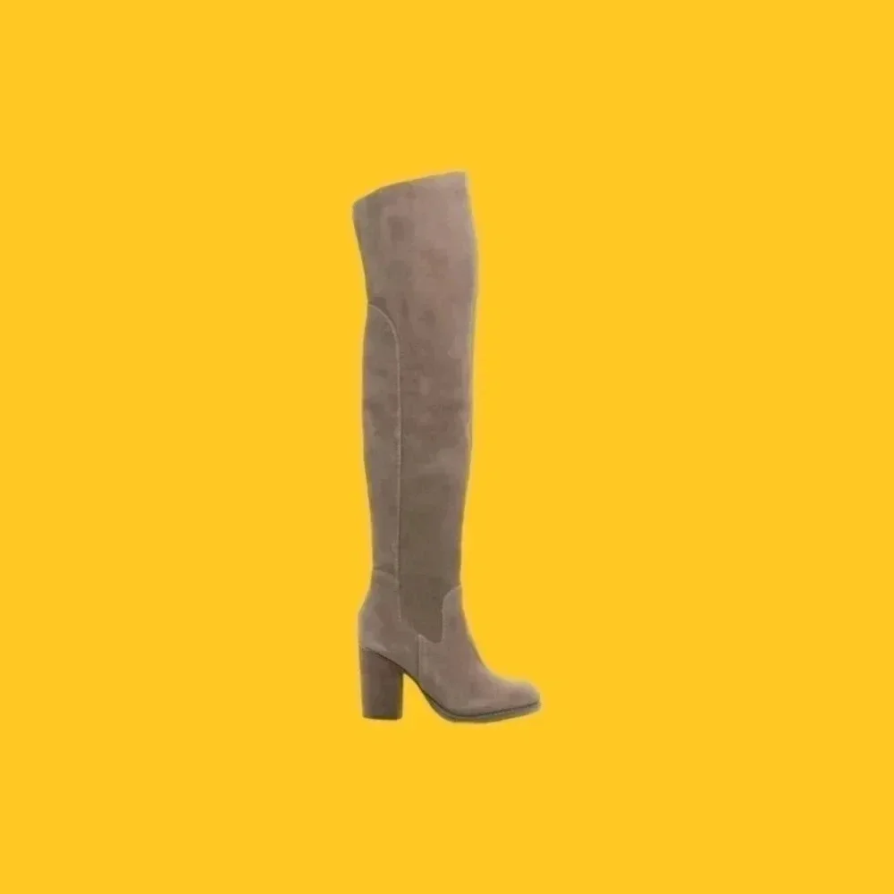 Kelsey Dagger loganos taupe over the knee boots size 7M warn grey color
